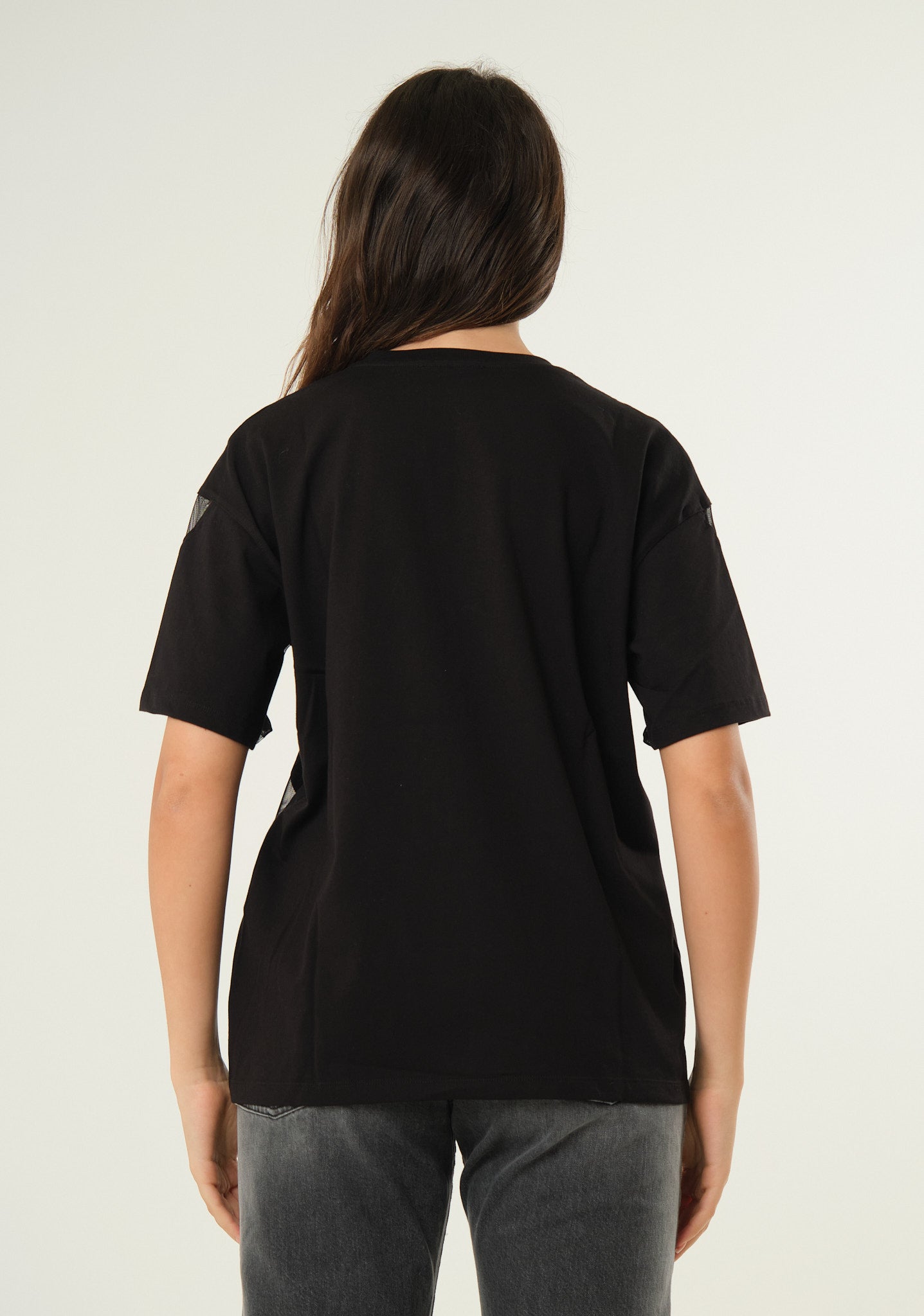 T-shirt con inserti in mesh