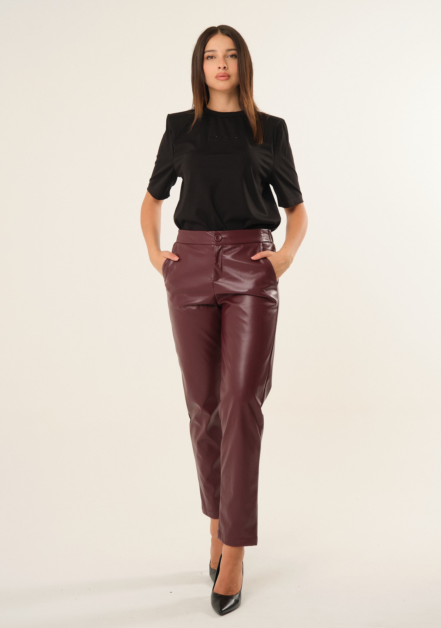 Pantaloni in ecopelle