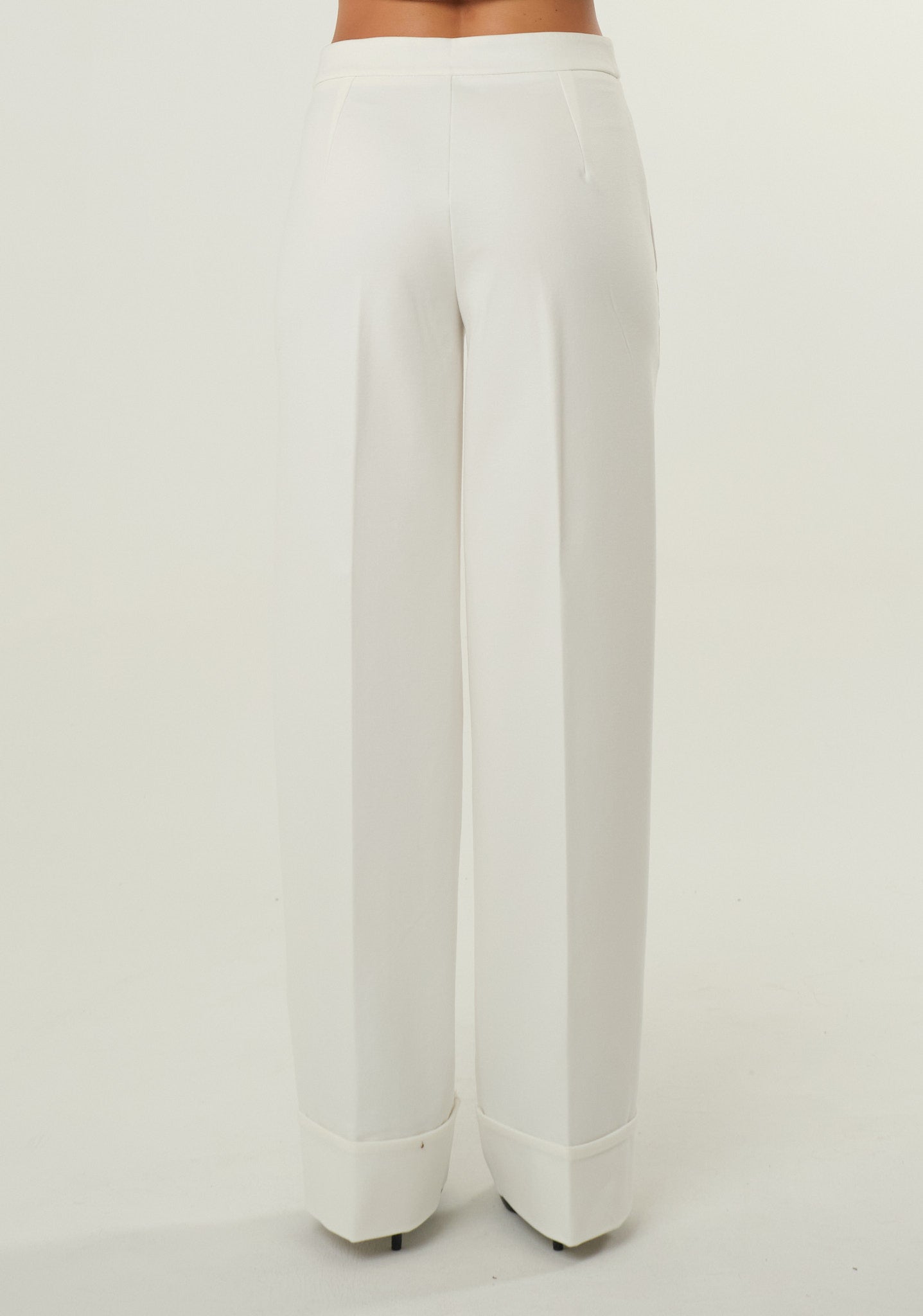 Pantaloni palazzo con piegone