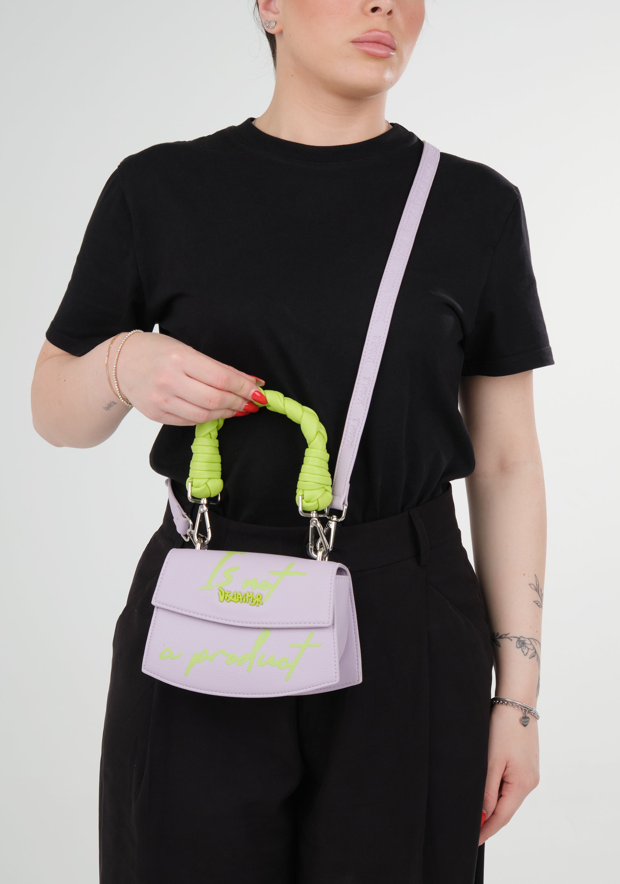 Borsa mini con dettagli a contrasto