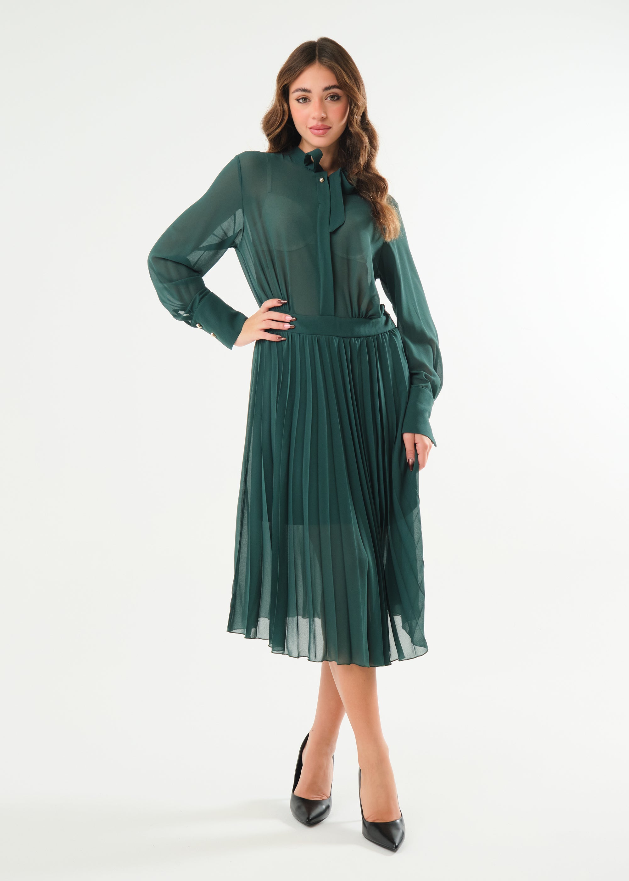 Abito midi in georgette