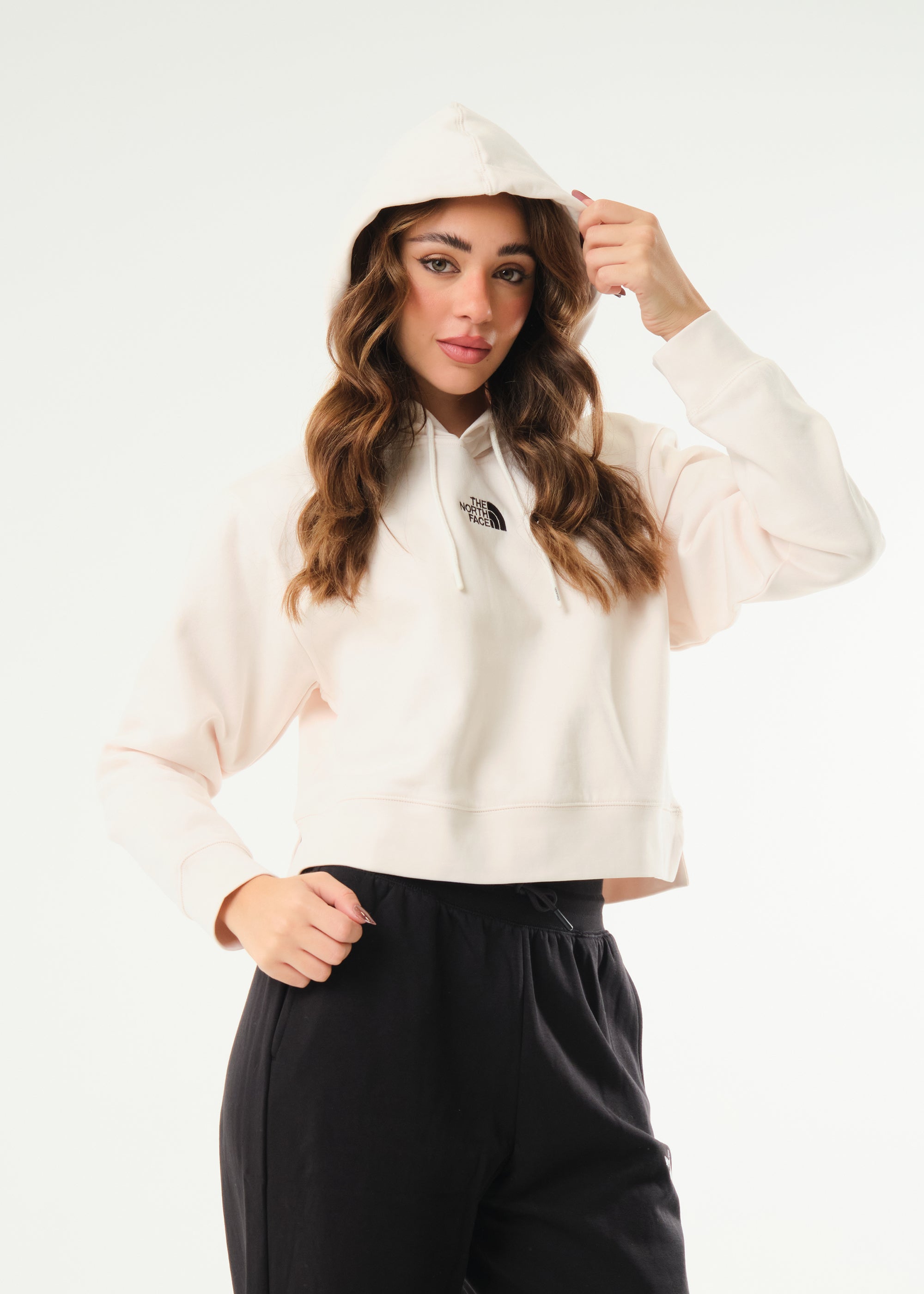 Felpa Essential Crop Hoodie