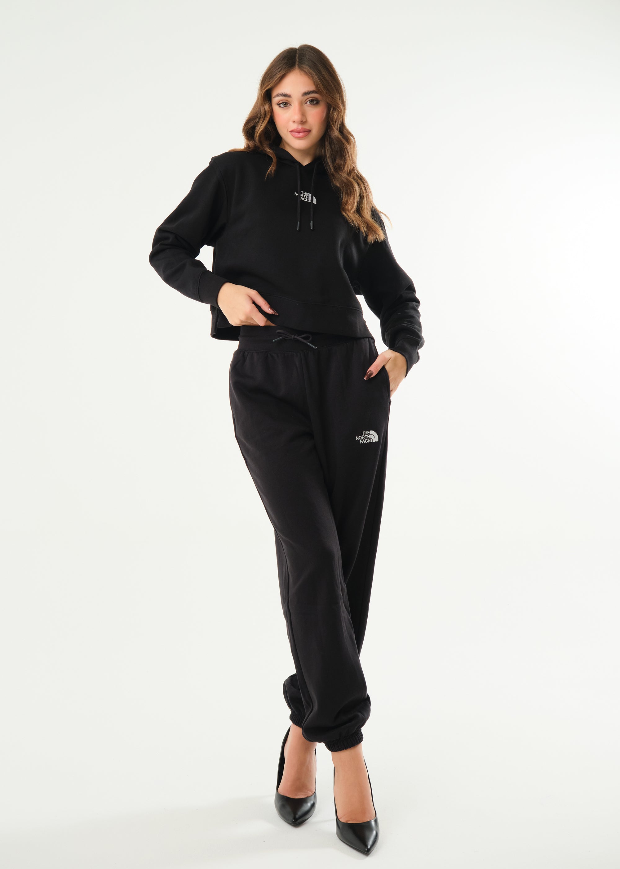 Felpa Essential Crop Hoodie