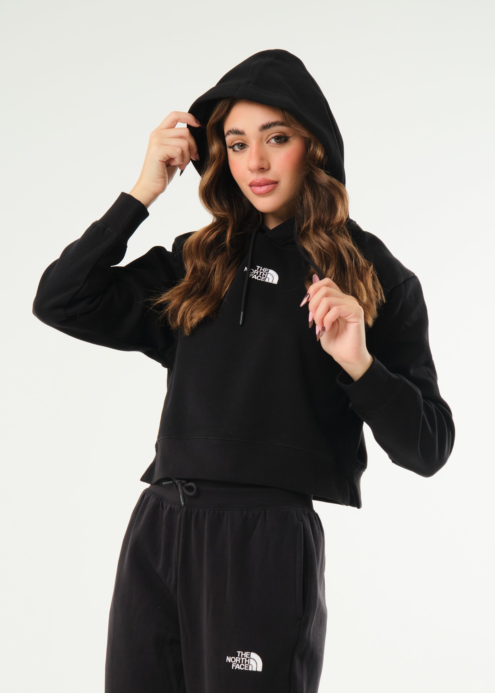 Felpa Essential Crop Hoodie