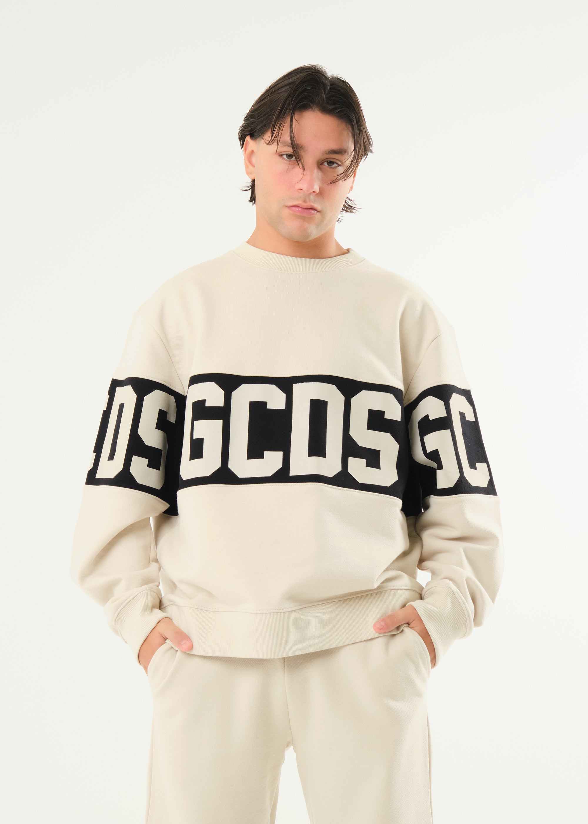 Felpa basic girocollo