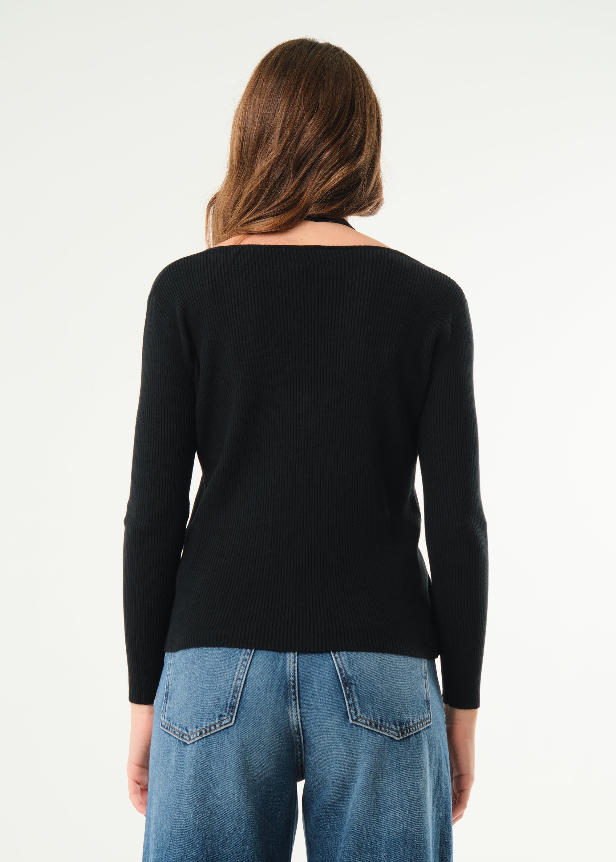 Maglia effetto twin set