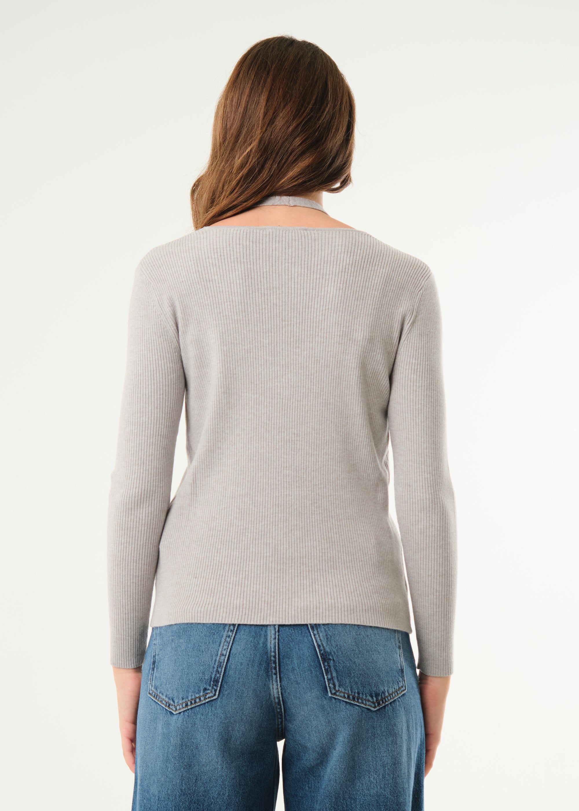 Maglia effetto twin set