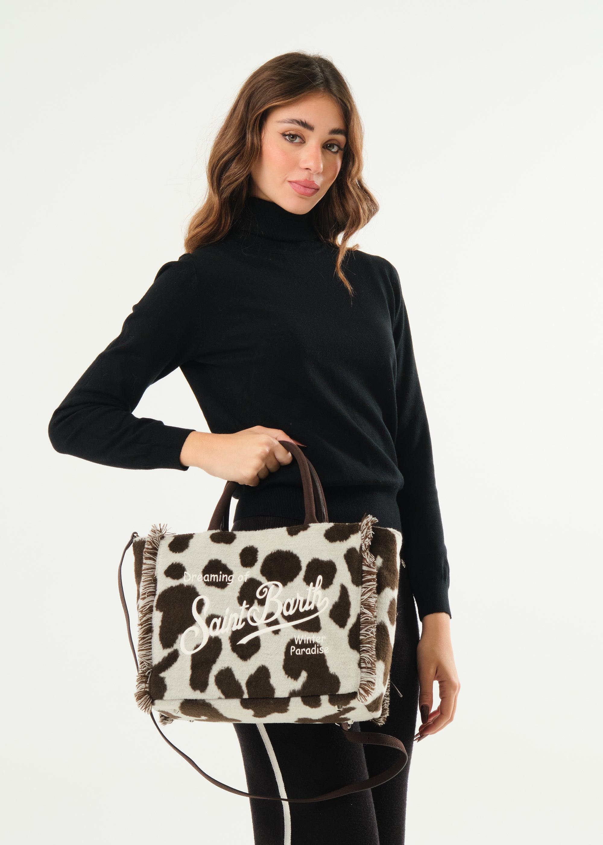 Borsa Colette Felt Cow