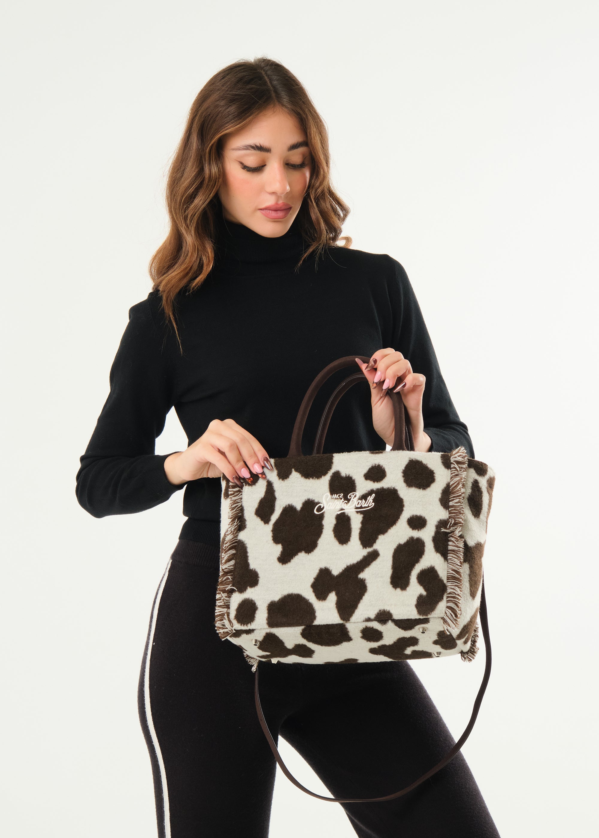 Borsa Colette Felt Cow