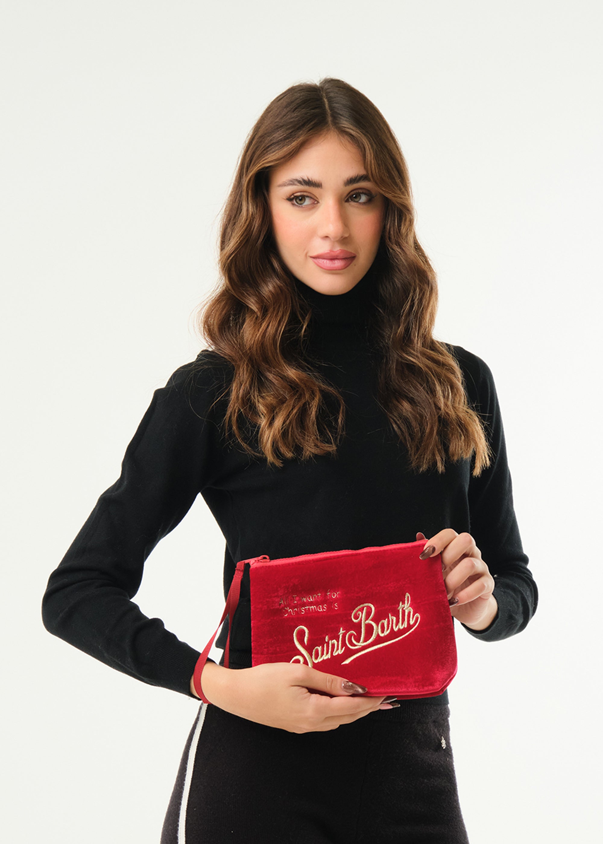 Pochette Aline Velvet Xmas
