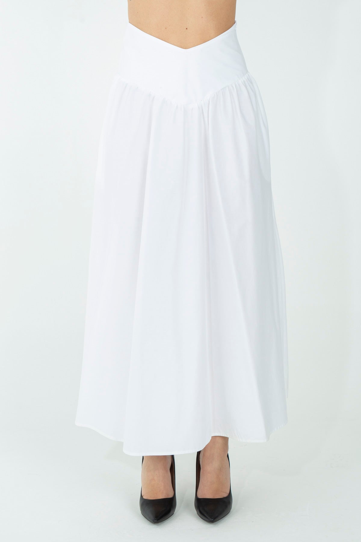 Gonna maxi in cotone elasticizzato