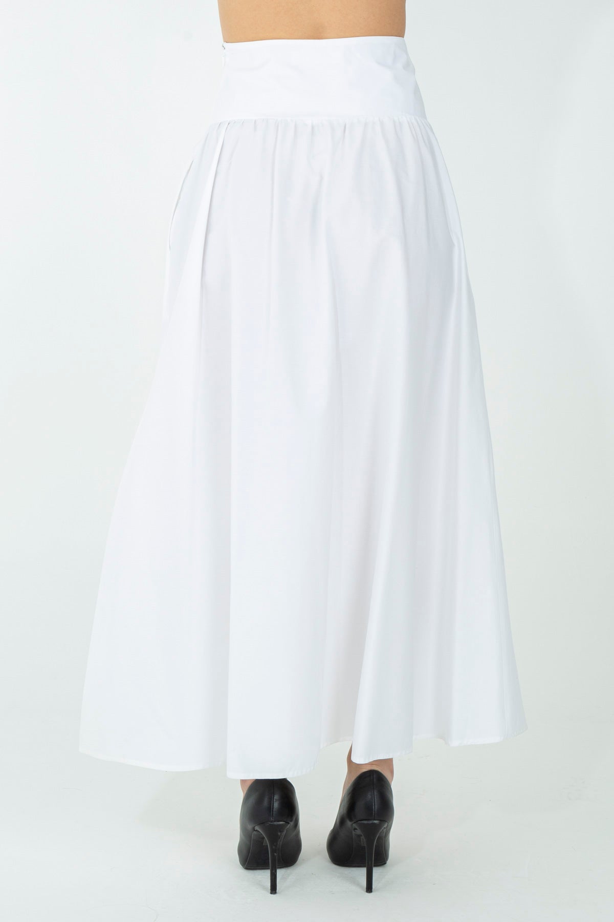 Gonna maxi in cotone elasticizzato