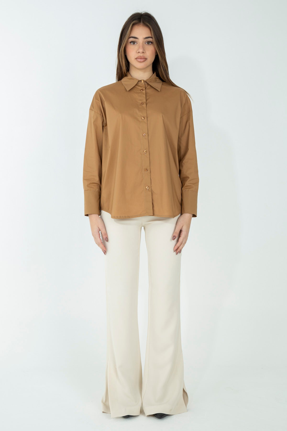 Pantalone flare in viscosa