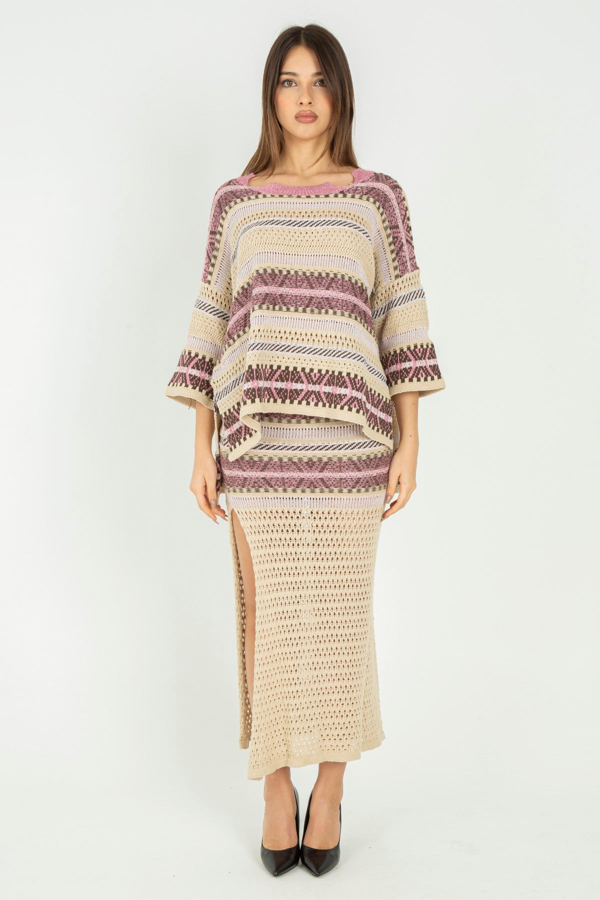 Gonna a tubino in maglia