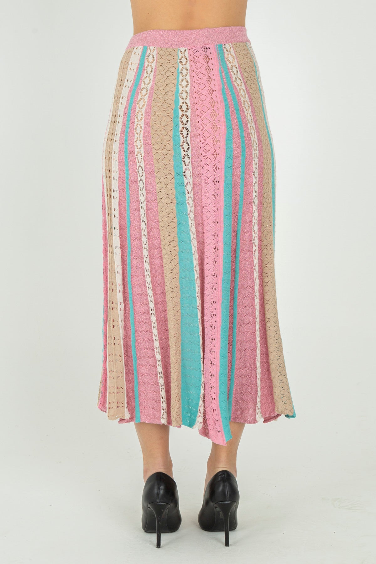 Gonna in maglia plissettata