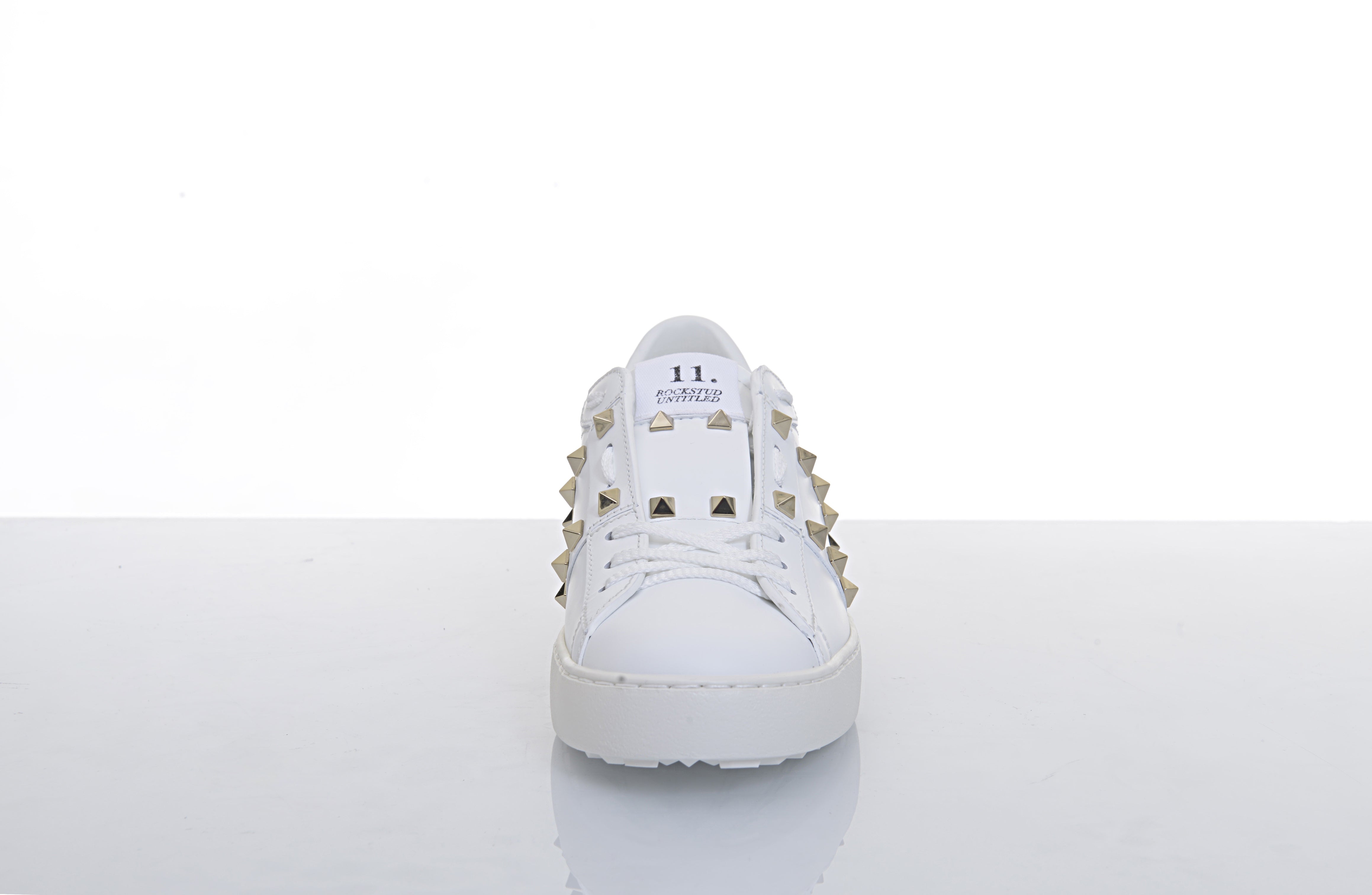 VALENTINO Gold rockstud sneakers