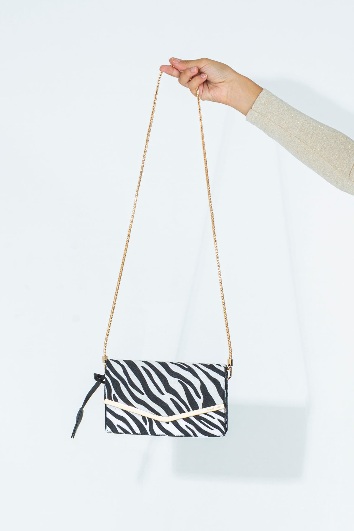 Animal print evening clutch