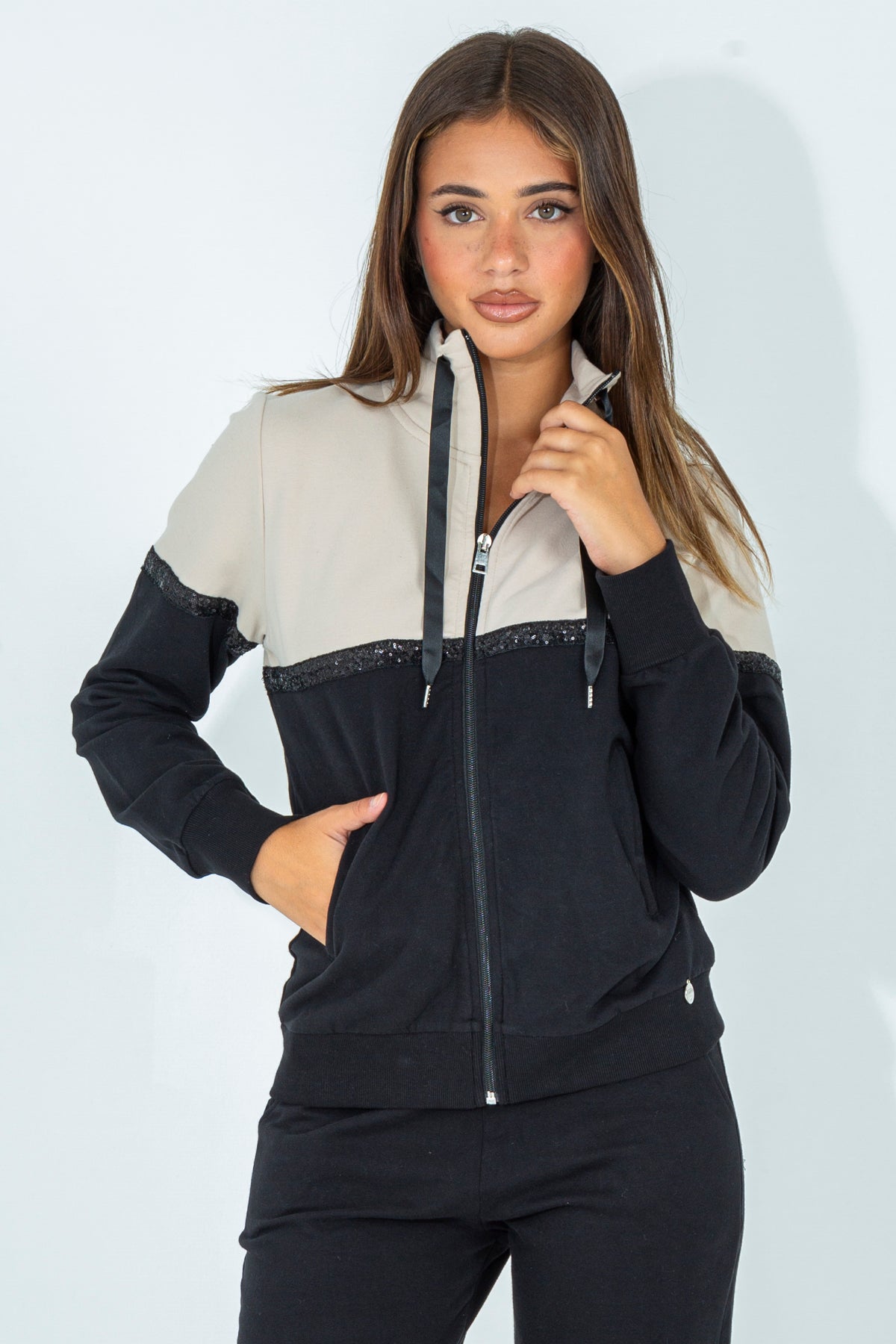 Color block tracksuit set