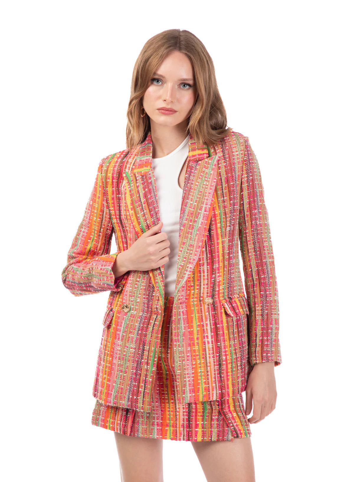 Giacca in tweed multicolor