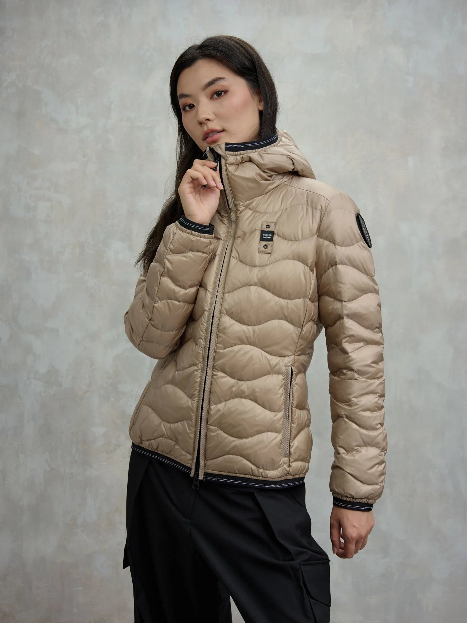 Piumino ad onde Camelia