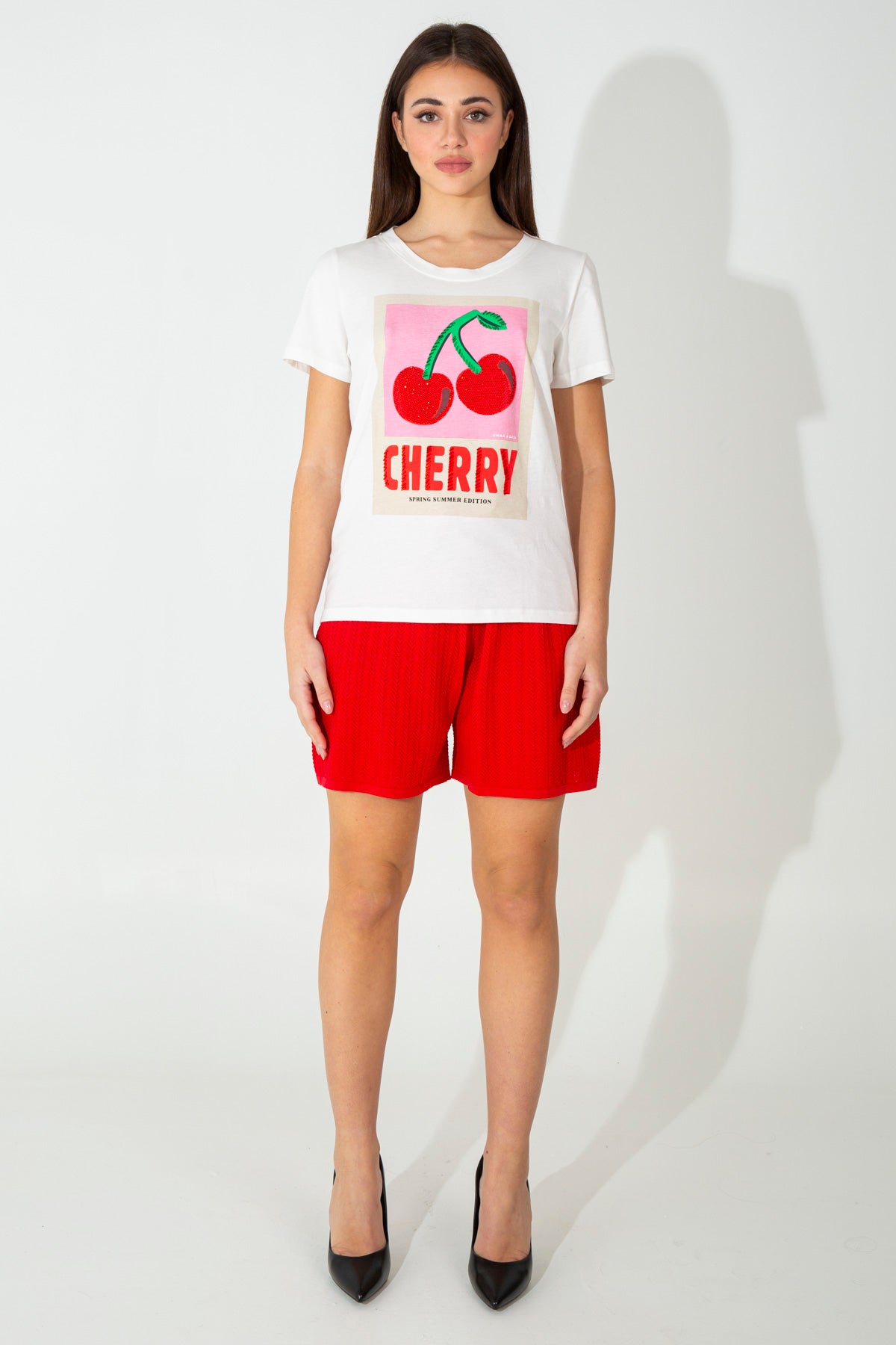 Shorts in maglina lavorata