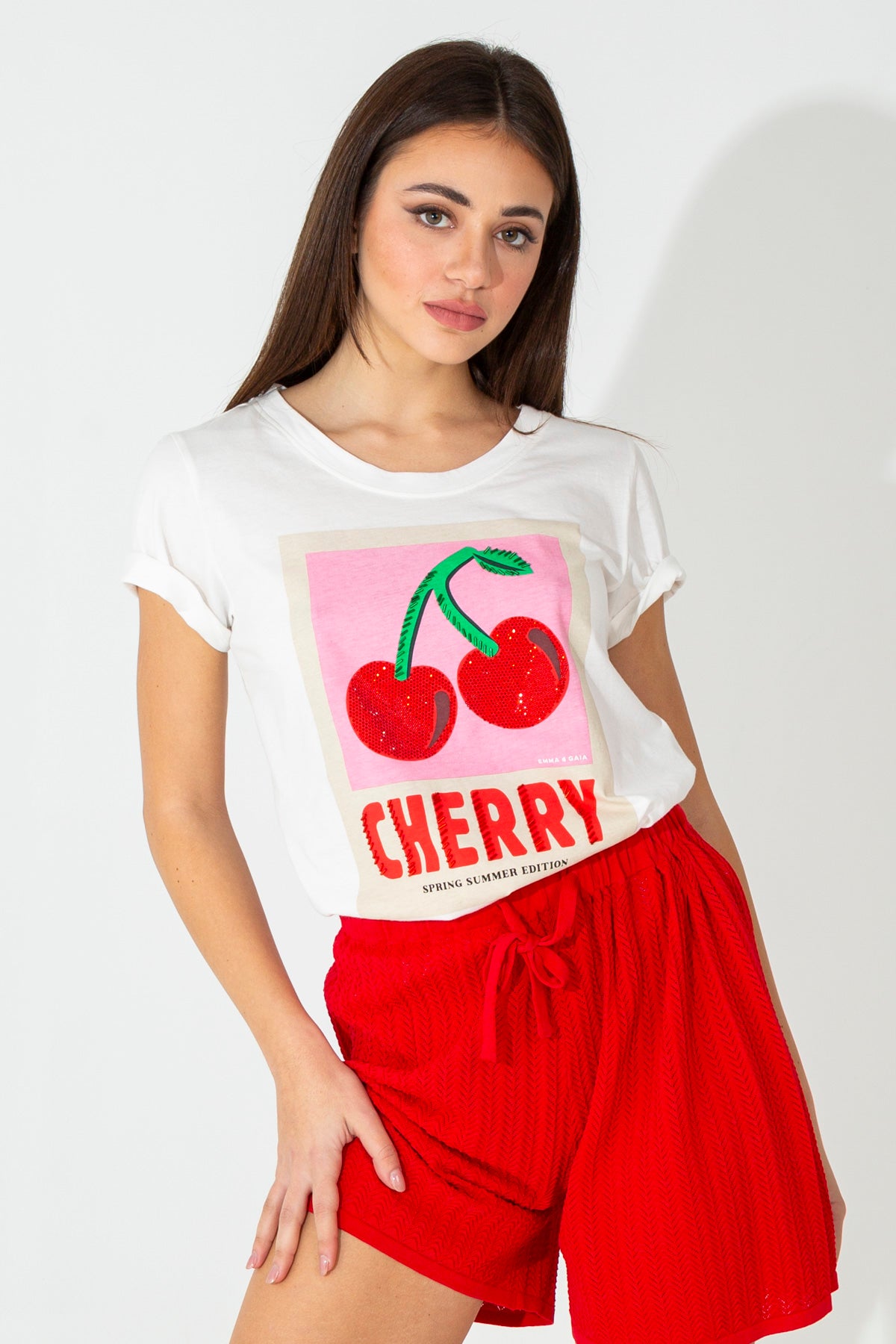 Shorts in maglina lavorata