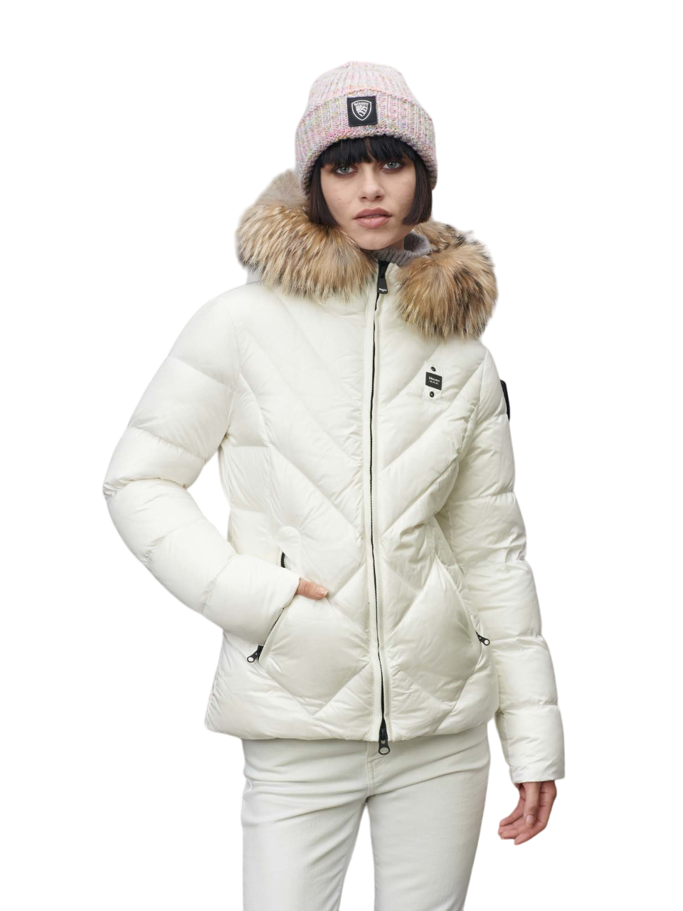 Alicia Geometric Lines Down Jacket