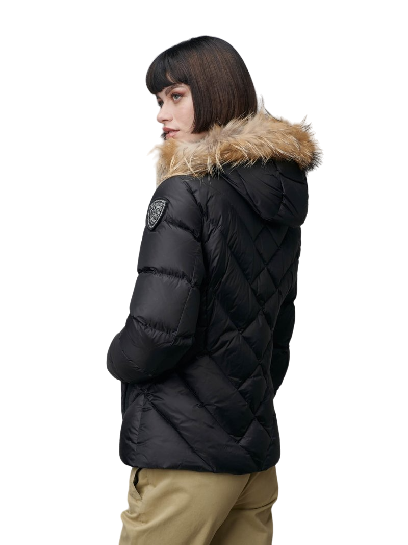 Alicia Geometric Lines Down Jacket