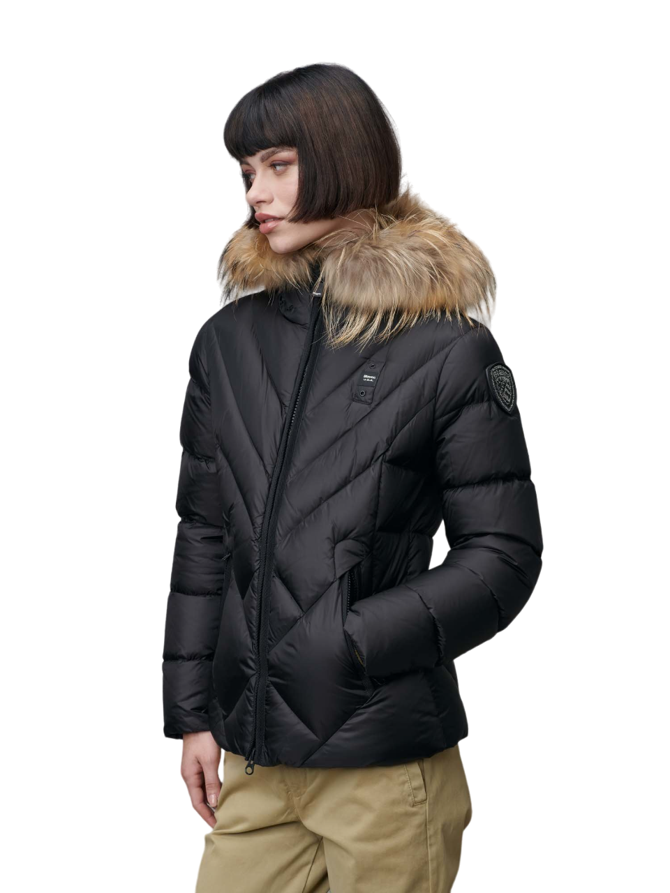 Alicia Geometric Lines Down Jacket