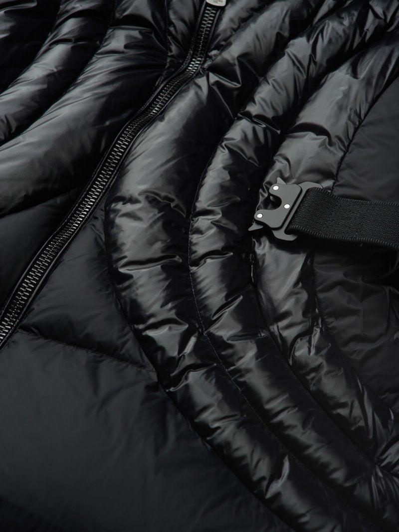 Quincy Stitched Long Down Jacket