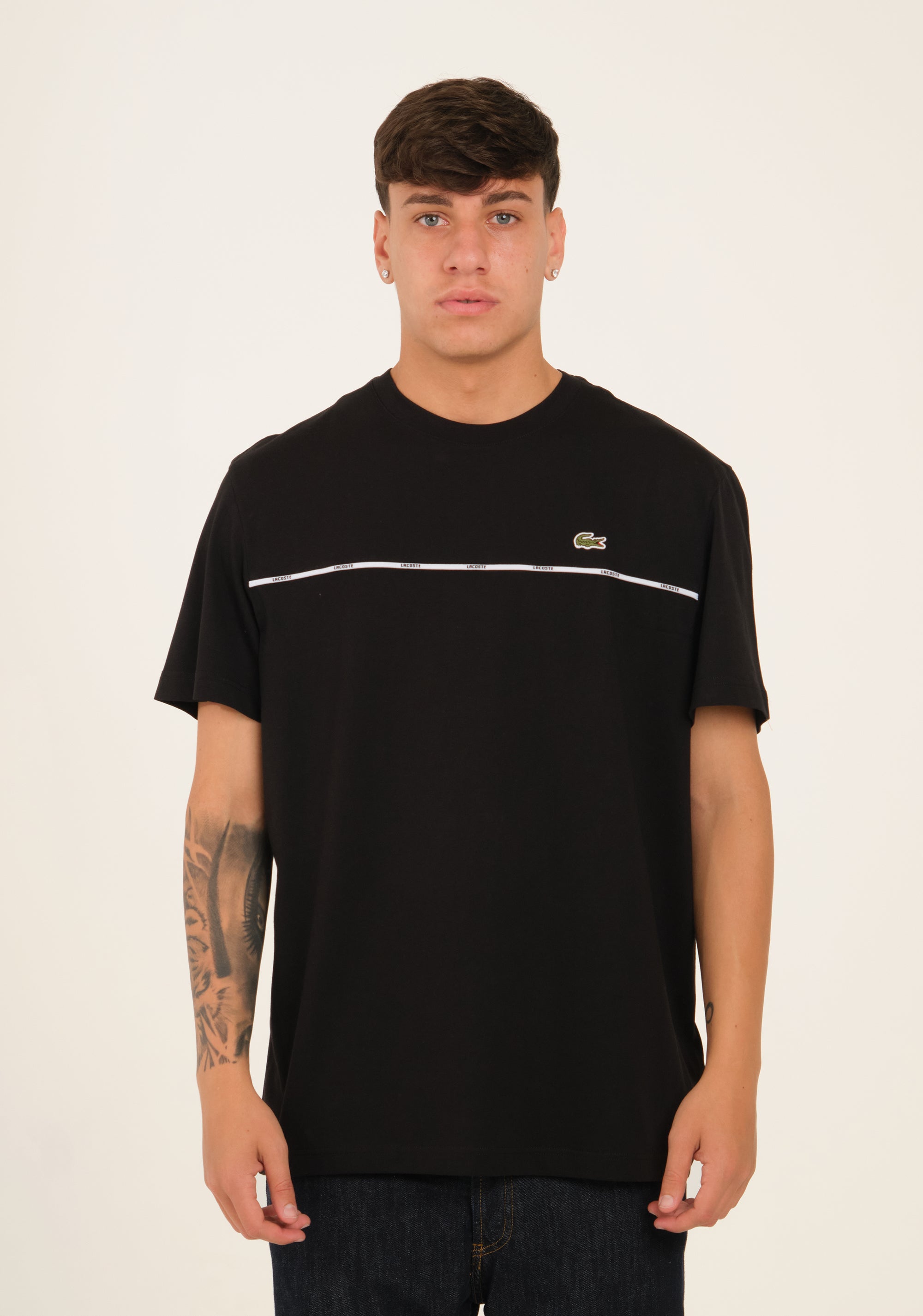 T-shirt in jersey con bordo