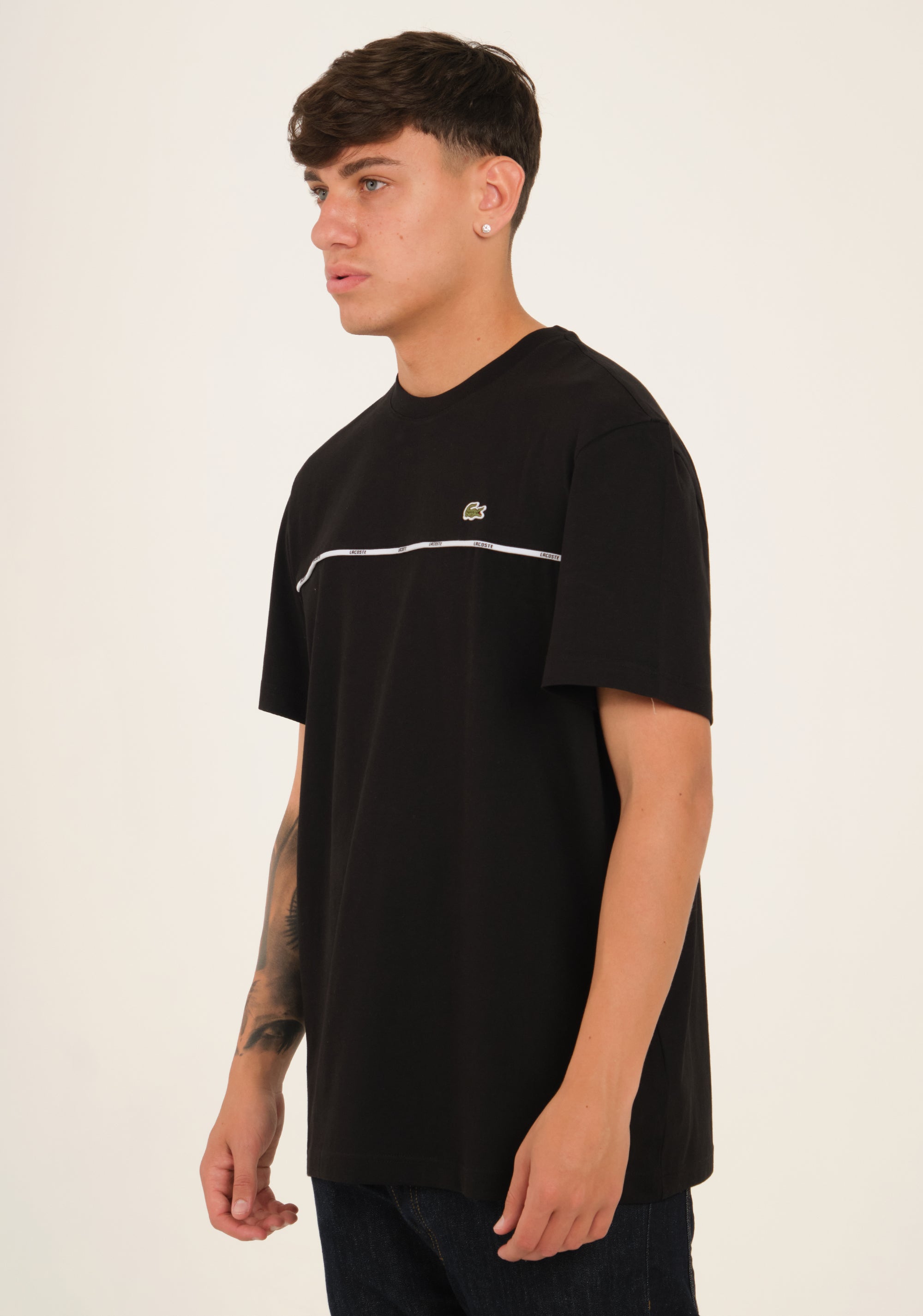 T-shirt in jersey con bordo