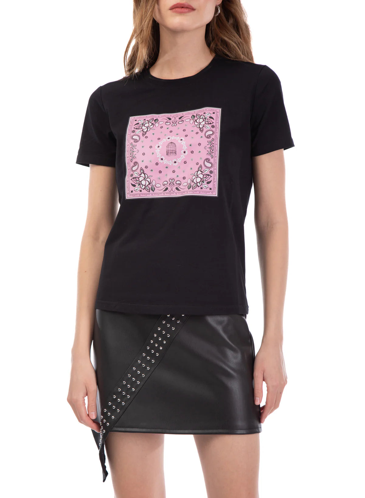 T-shirt con stampa frontale