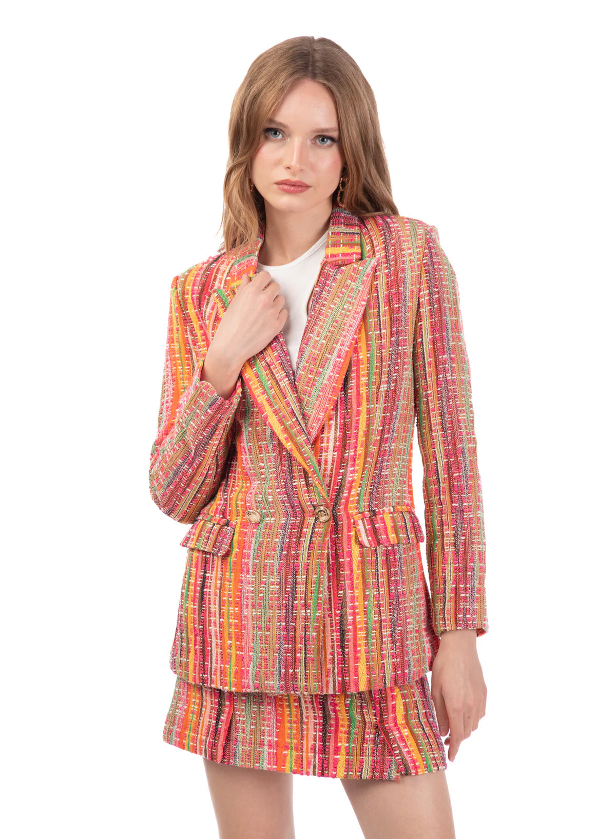 Giacca in tweed multicolor