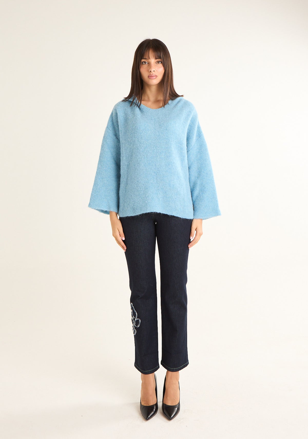 Maglia con cappuccio tinta unita