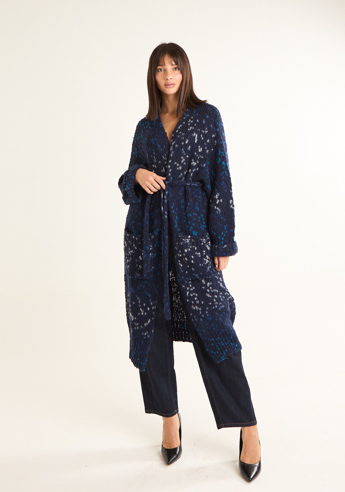 Cappotto in maglia spess