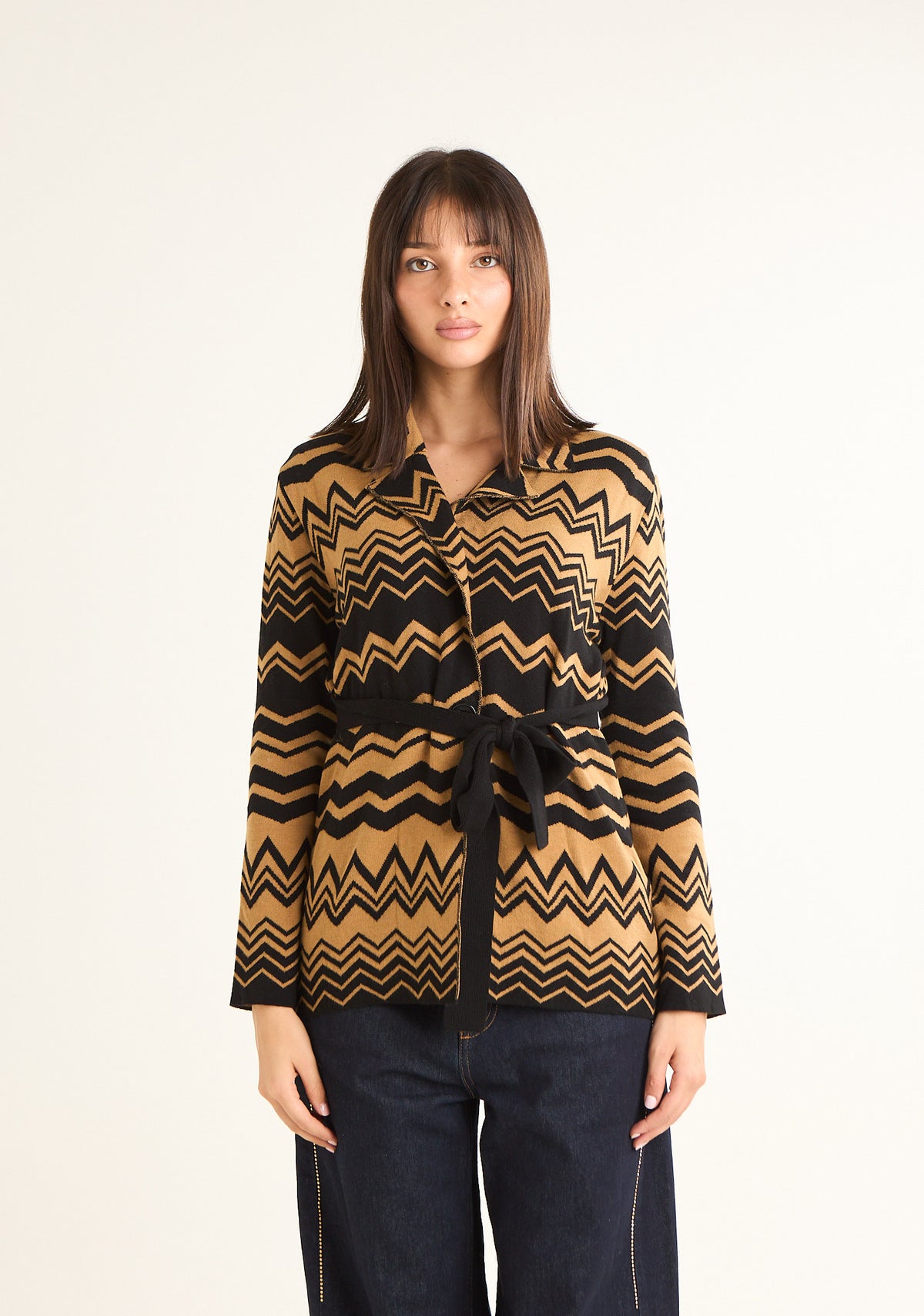 Giacca in maglia jacquard