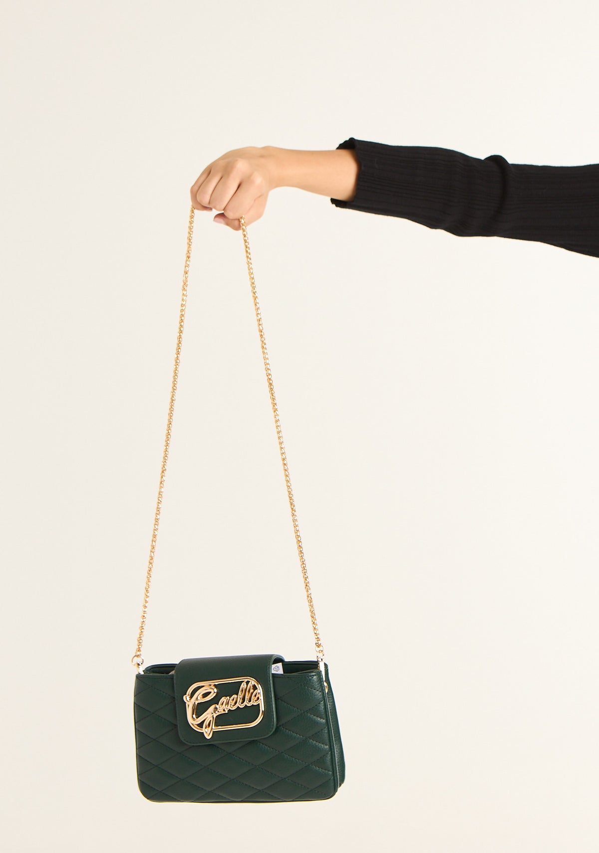 Pochette mini con logo corsivo