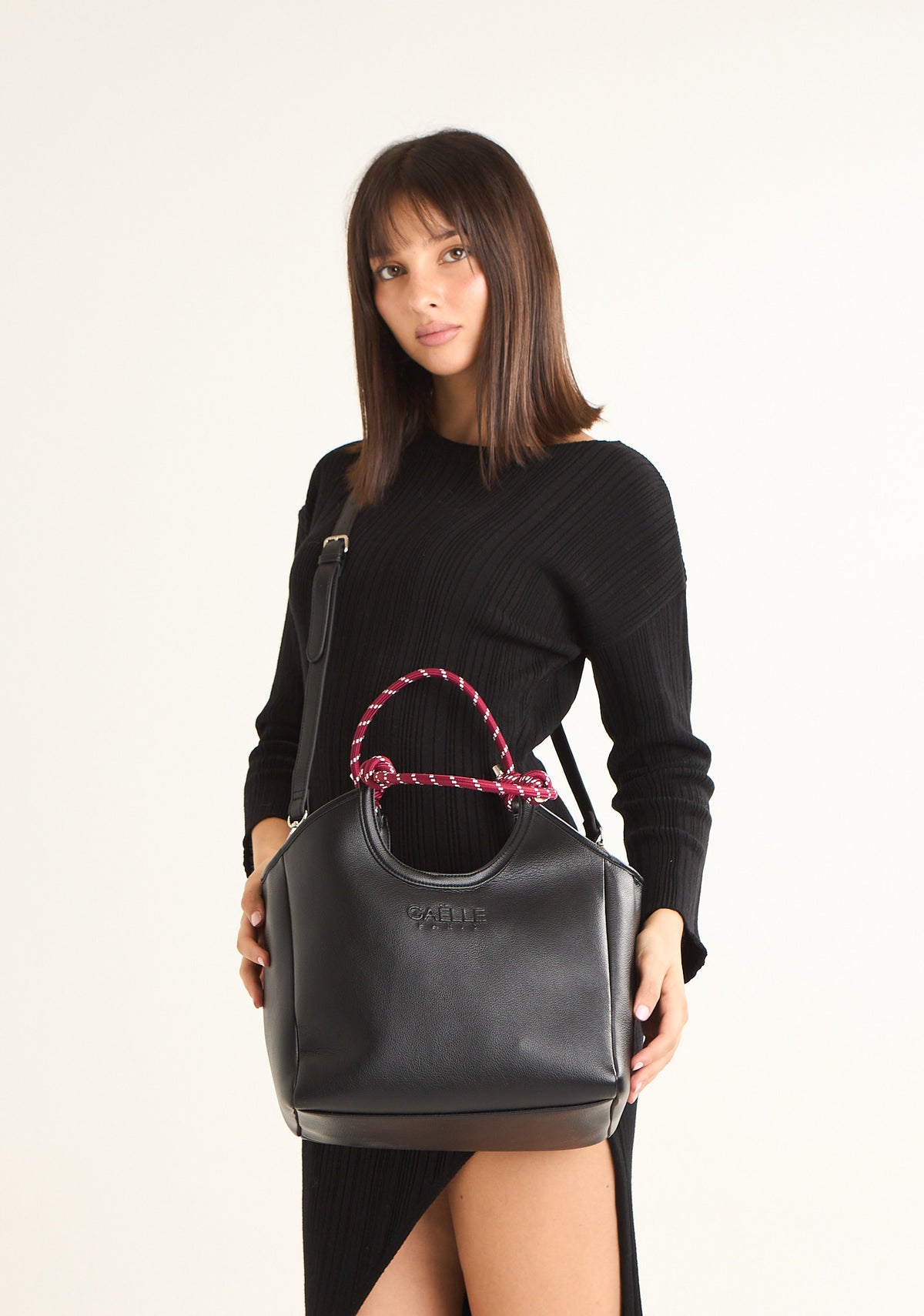 Borsa shopper con manici in corda