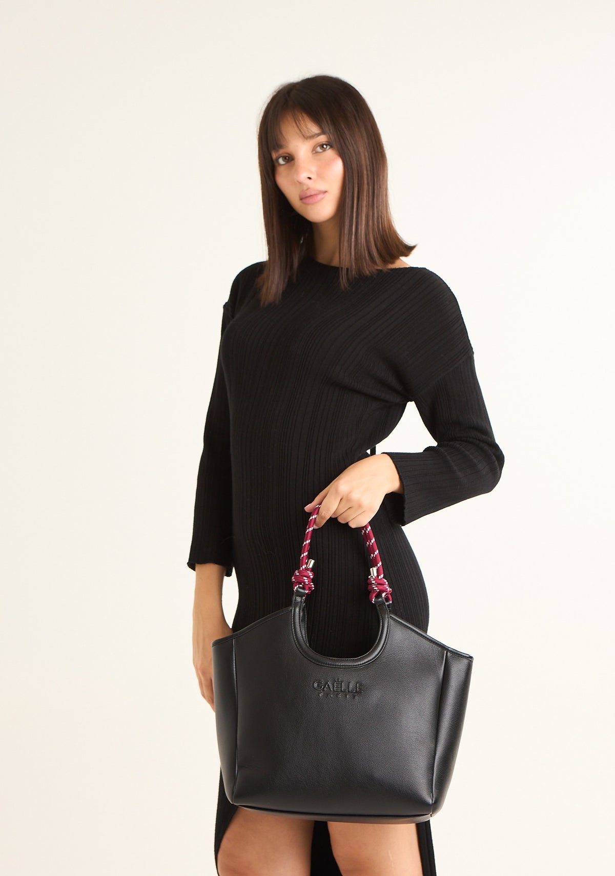 Borsa shopper con manici in corda