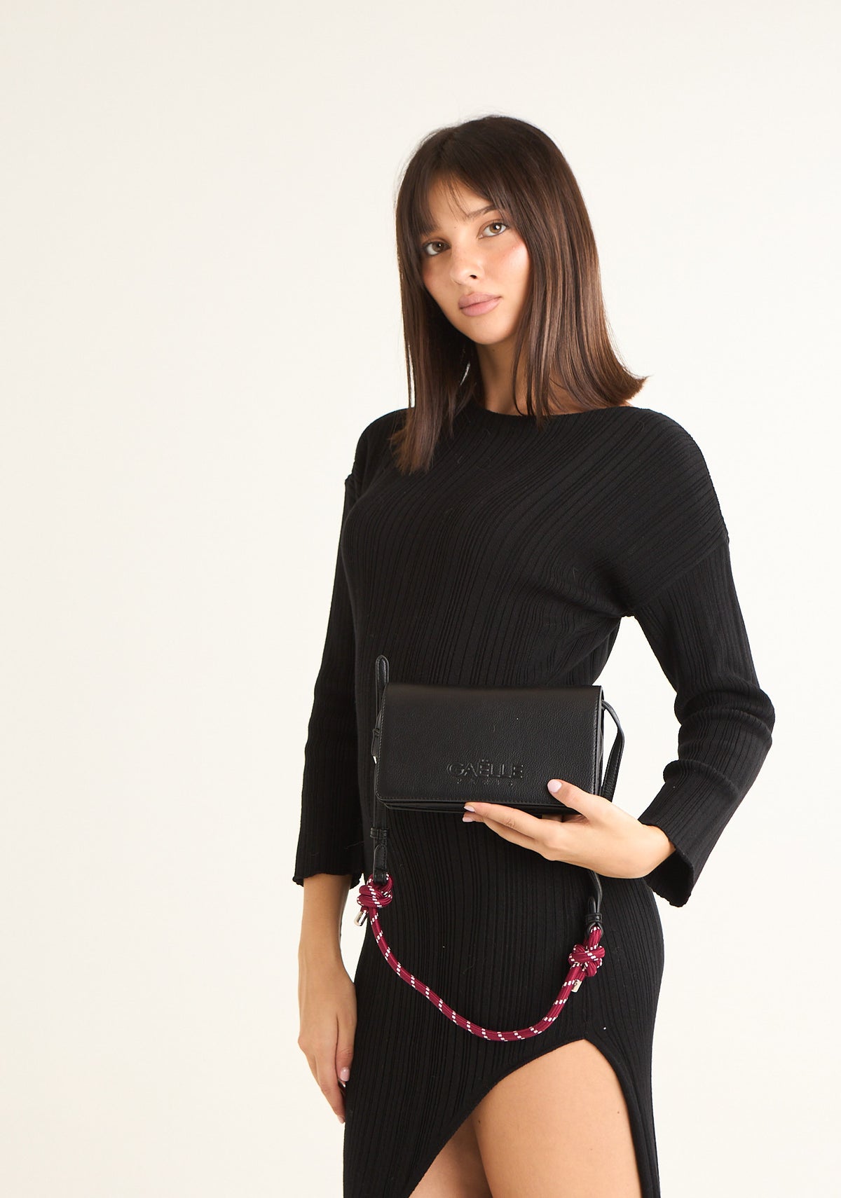 Borsa mini con tracolla in corda