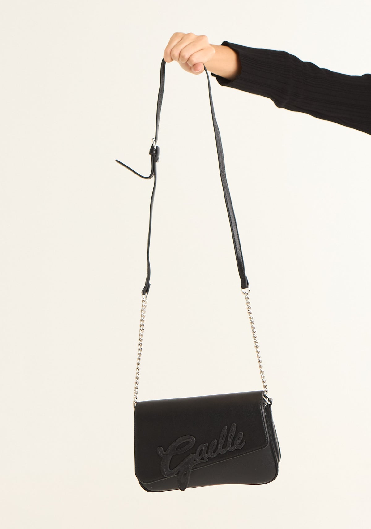 Borsa con maxi patch logato frontale