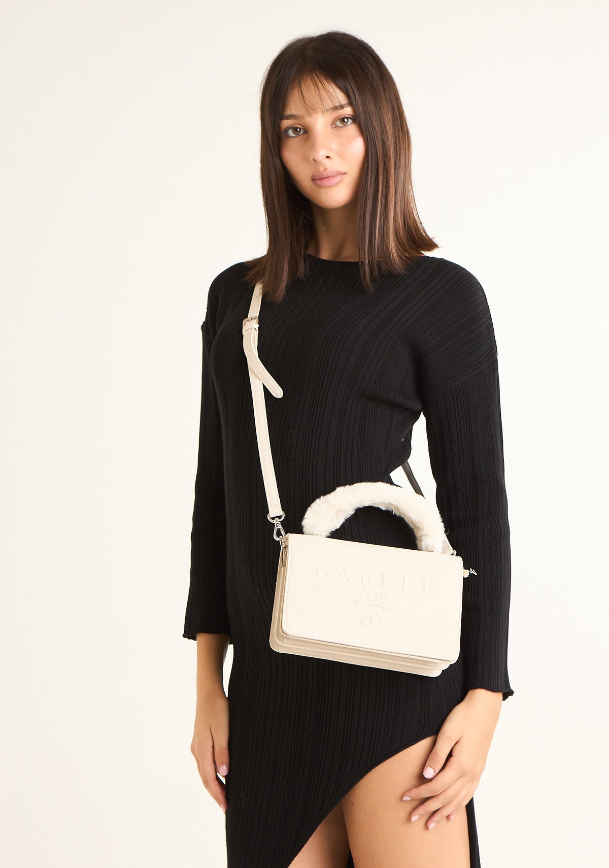 Borsa mini con manico in ecofur
