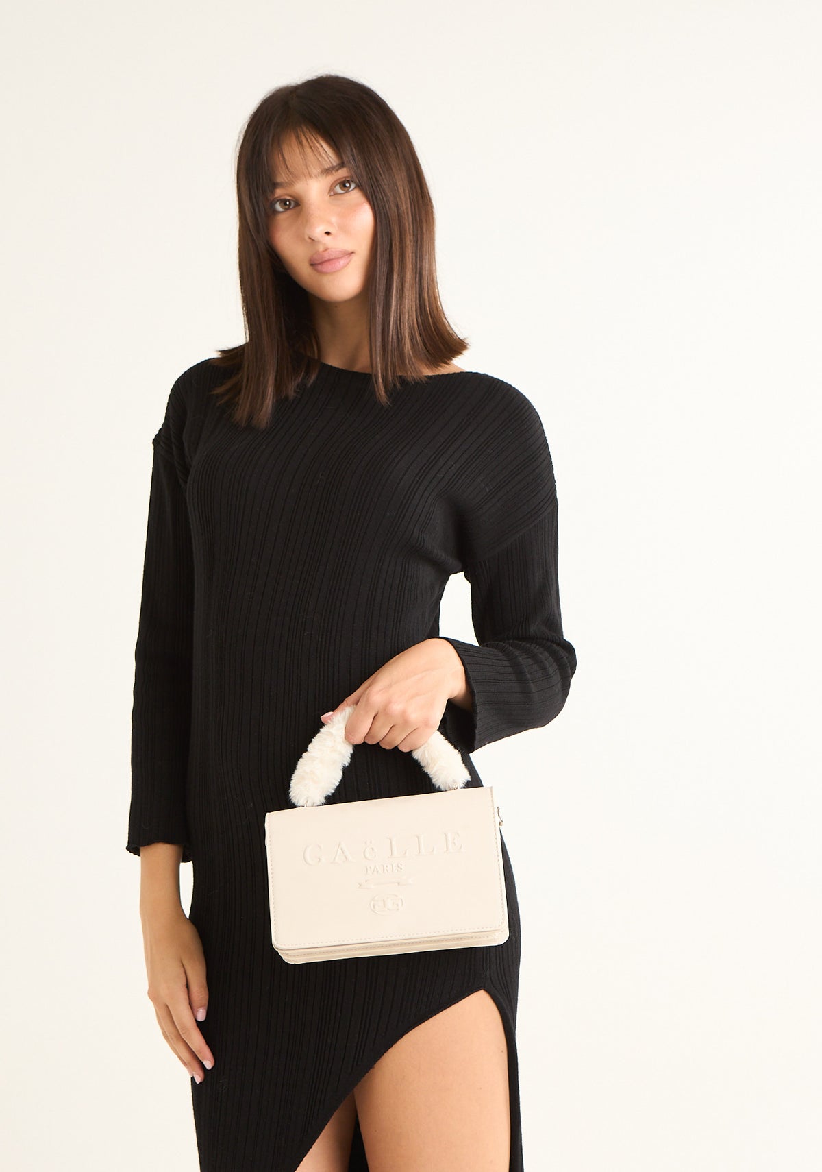 Borsa mini con manico in ecofur