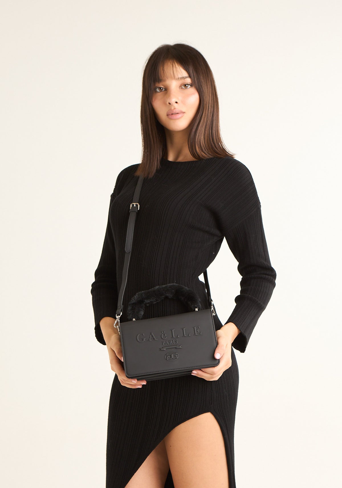Borsa mini con manico in ecofur
