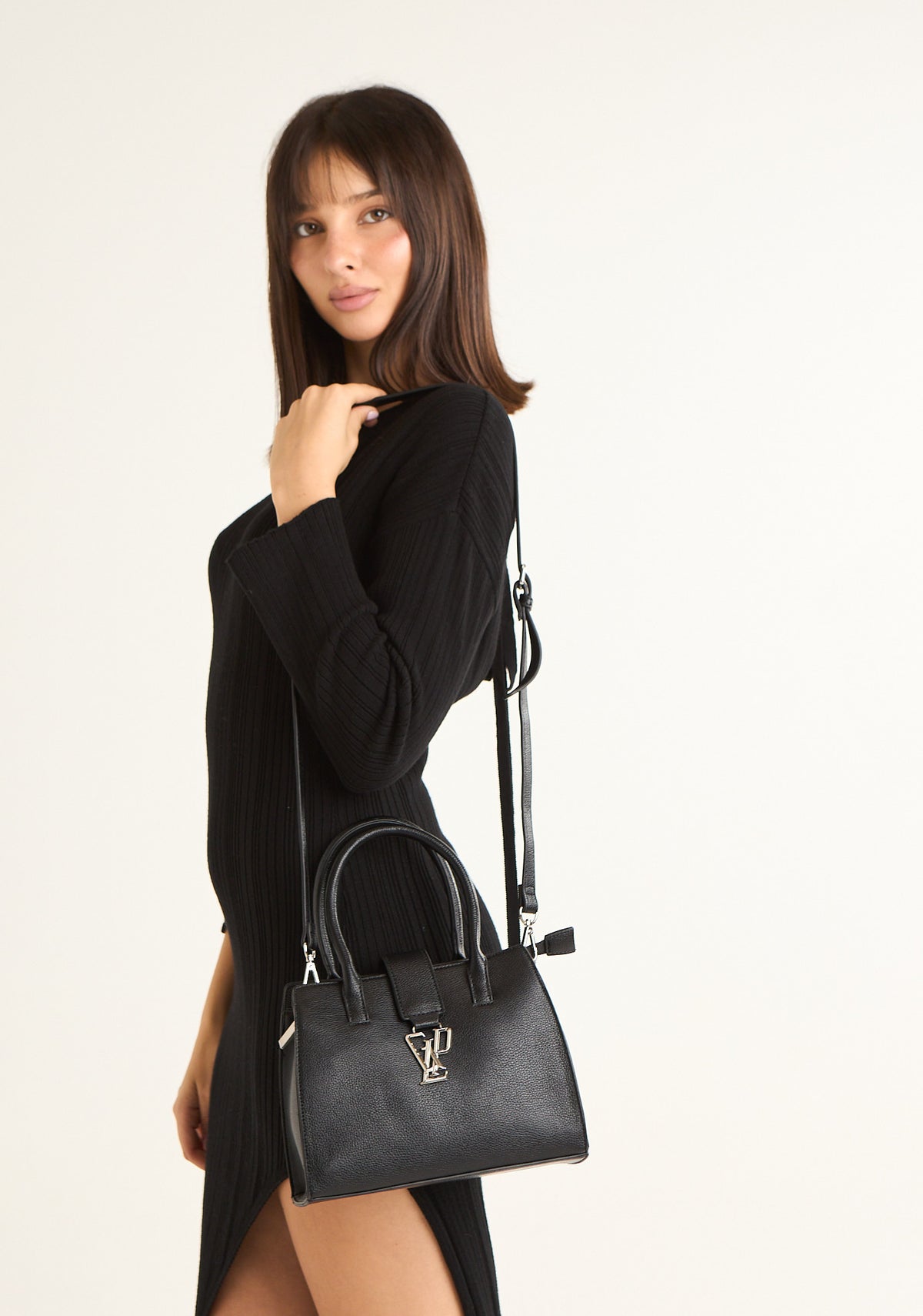Borsa a mano con logo siglato