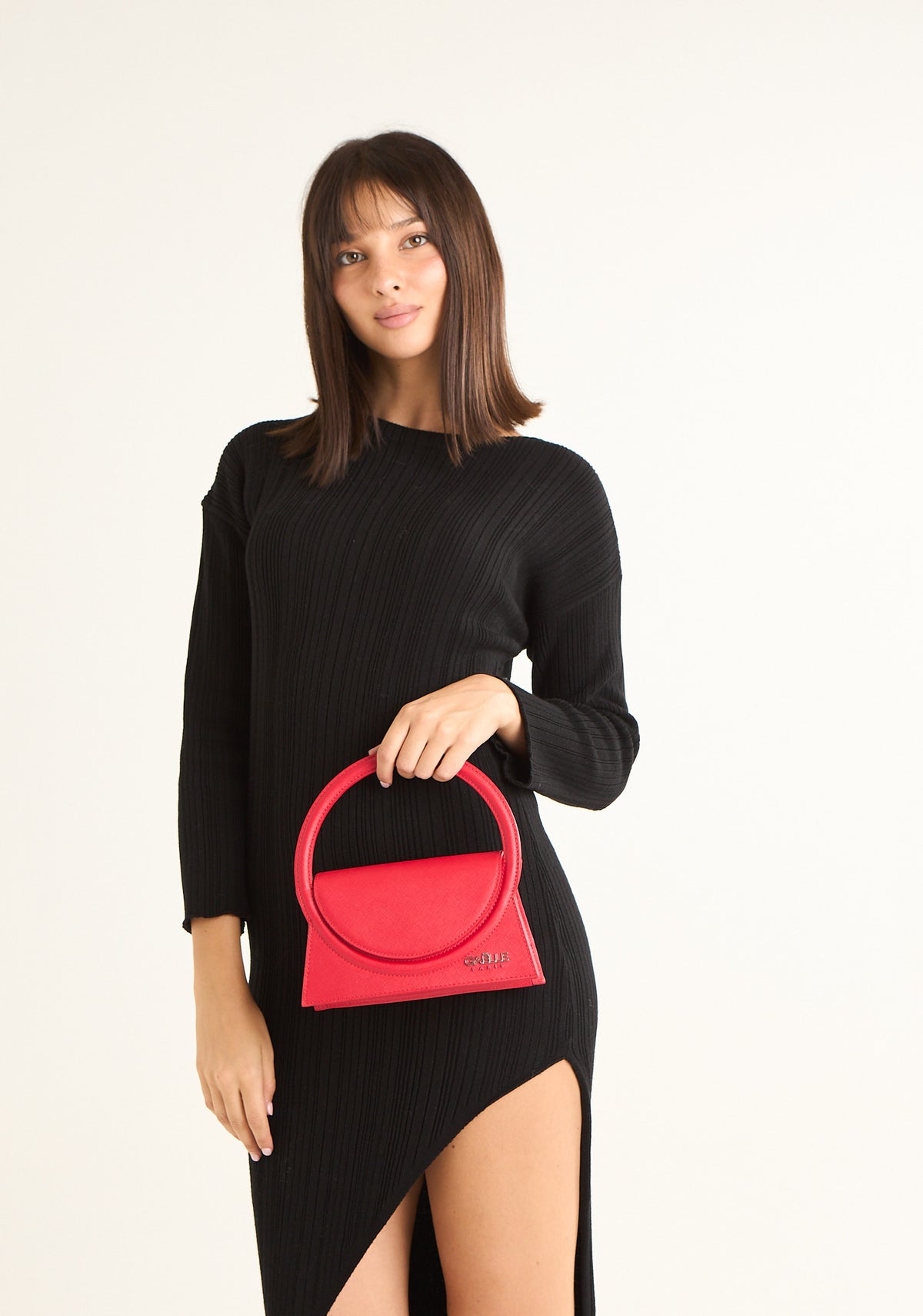 Borsa mini a mano in saffiano