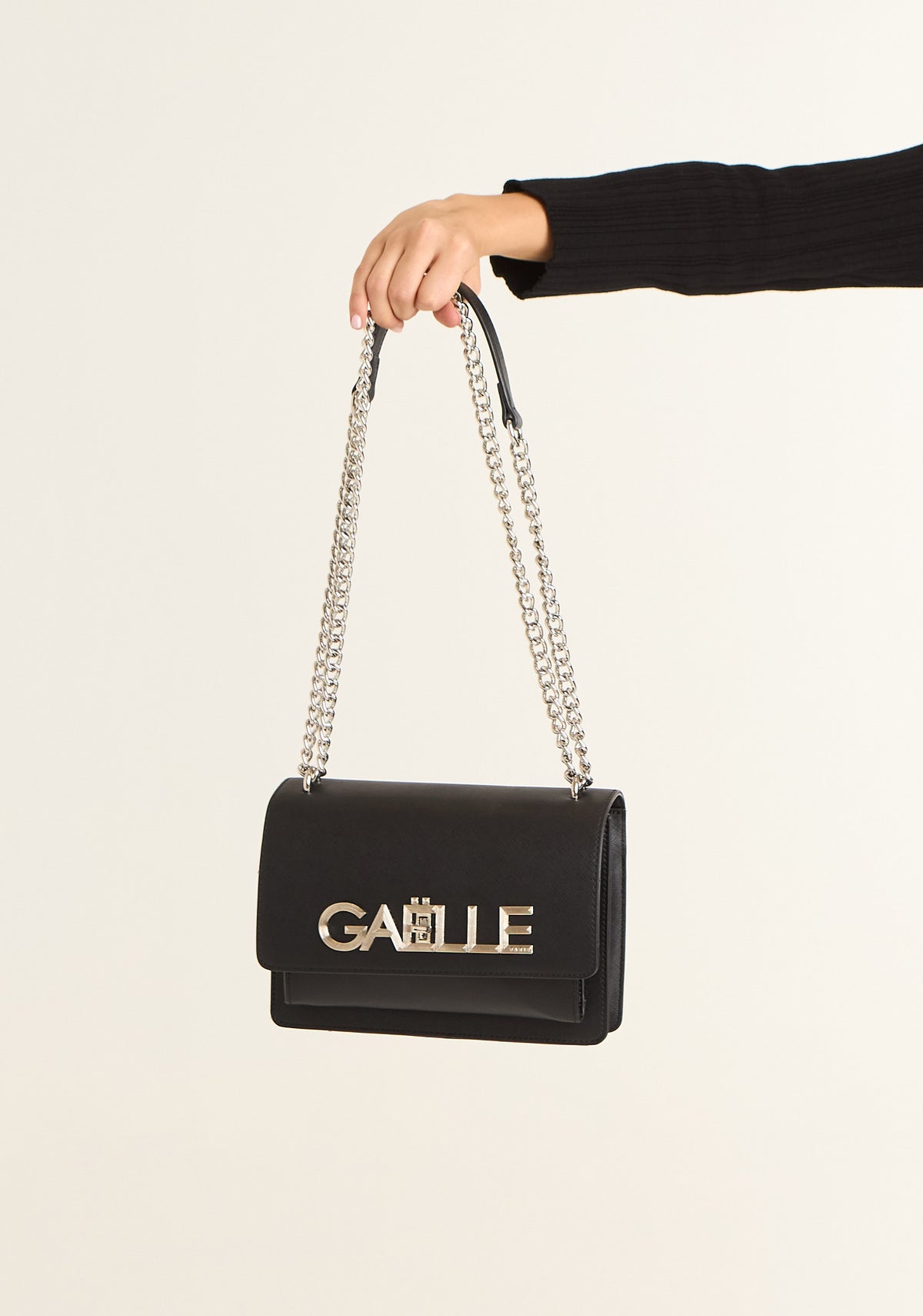 Borsa regular con logo ampio su patta