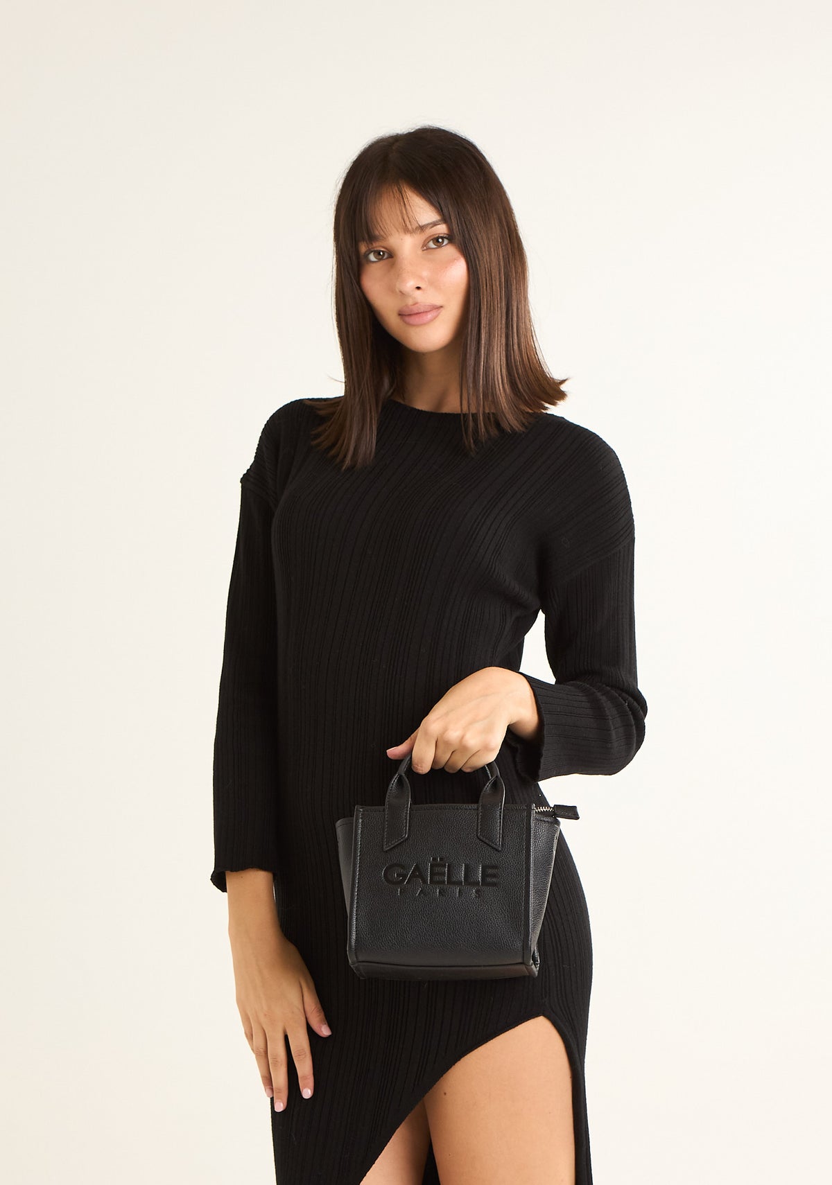 Borsa mini a mano con maxilogo