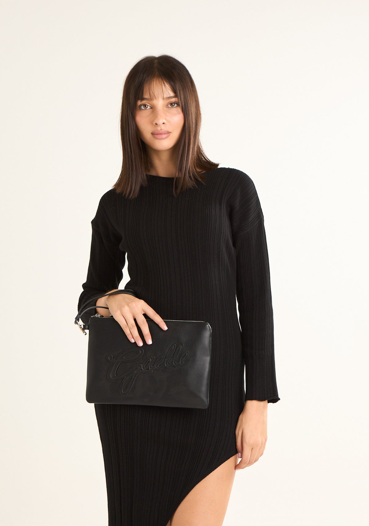 Pochette maxi con patch college
